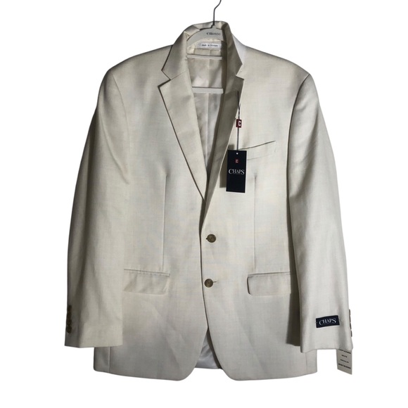 CHAPS off white 40 Reg 2 button lined suit jacket. NWT - Picture 1 of 8